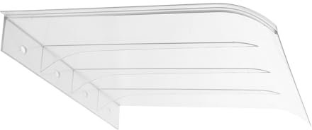 Generisch Fenstermarkise, Türvordach, Markise, Kunststoff, Transparent, Terrassen-regenüberdachung Für Haustür, Außenbereich, Veranda, Terrassendach, 40 cm