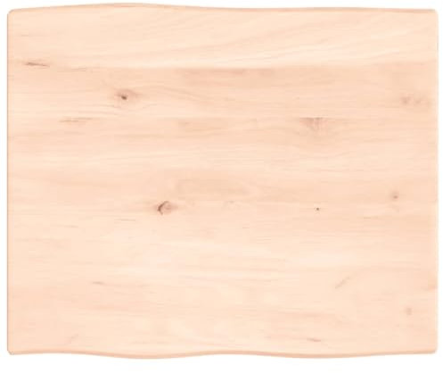 NQJIBUE Artikel-Tischplatte 60x50x2 cm unbehandelt Massivholz Eiche Wohnkante, Tischzubehör, Tischplatten