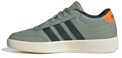 adidas Unisex Kinder BREAKNET 3.0 Shoes JUNIOR, Silver Green/Aurora ivy/Pure Orange, 36 EU