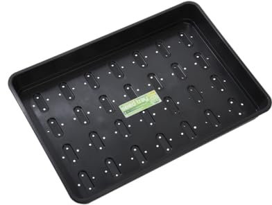 Muddy Hands Heavy Duty Extra Large Plastic Seed Growing Tray Garden Greenhouse Seedling Germination Tray (Comes With Drainage Holes)