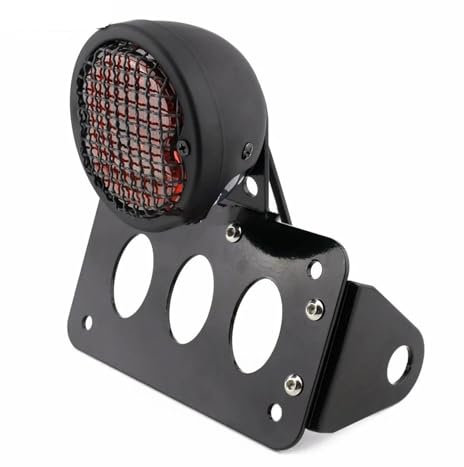 Motorcycle Side Mount LED Tail Light License Number Plate Bracket Fit For Harley Fit For Bobber Fit For Yamaha Fit For Honda Fit For Suzuki(Color 1)