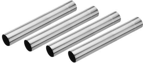 PATIKIL 6x40cm Stove Pipe, 4Pcs Stainless Steel Pipe Flue Extension | Thickened Lengthen Straight Tent Stove Chimney for Camping Stove Vent Water Heater Smoke Exhaust