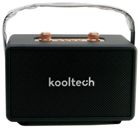 Altavoz Kooltech SP Jaipur Retro con Radio FM, Bluetooth y Batería de 3000 mAh. (Negro)