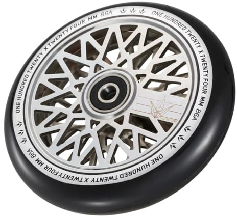 F26 Stunt Scooter Rolle, Hollowcore, 120 mm, Diamond V2 Chrome | Aluminiumkern, mit ABEC 9 Kugellager, Hollowcore Wheel, für Park, Street und Freestyle