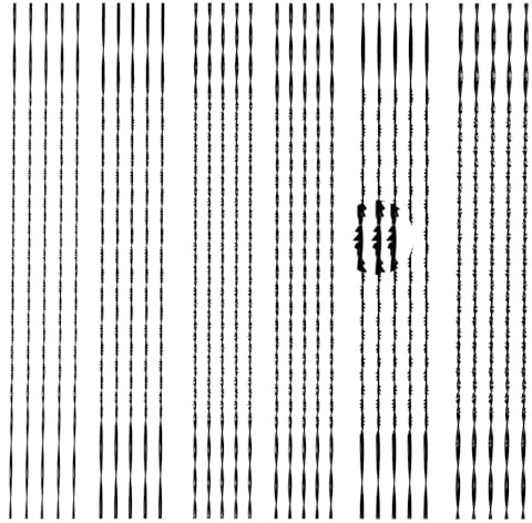 yotutun 30 Stück Laubsägeblatt 130 mm Spirallaubsägeblätter, Nr. 1/2/3/4/5/6 Laubsägeblätter Rund Dekupiersägeblätter mit Spiralzähnen für Holz Kunststoff Metall