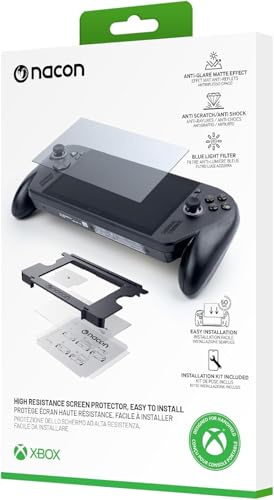 NACON 9H+ Displayschutzfolie aus gehärtetem Glas für ROG Ally & Ally X, einfaches Installationsset, entspiegelt und mit Blaulichtfilter, Xbox-lizenziert – XBXROGGLASSKIT