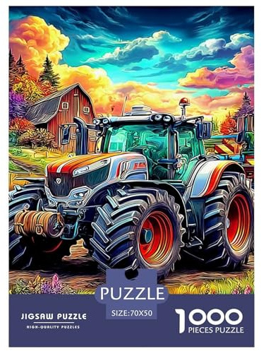 Farm Traktors Puzzle 1000 Teile Schwer Puzzle Spielzeug Lernspiel Für Erwachsene Kinder 70x50cm/1000pcs