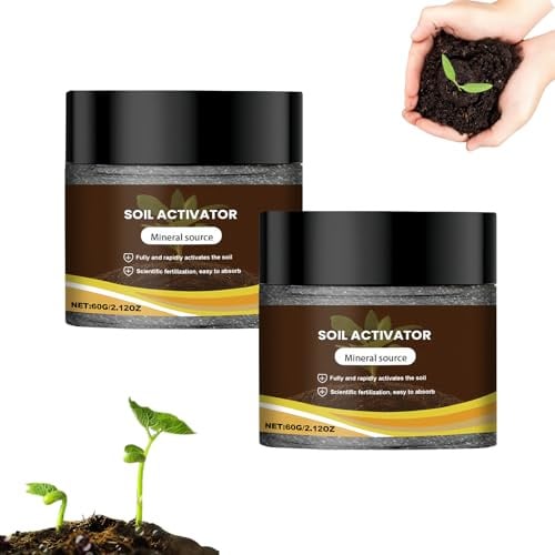 Soil Activator - Organic Soil Conditioner & Loosening Agent, Water-Soluble Formula Revitalizes Compacted Soil, Boosts Root Development for Vegetables, Flowers, Lawns Plants(60g/120g) (60g*2)