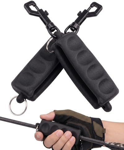 JIRVEX 2 unidades de sacador de flechas de goma con clip para cinturón negro, accesorio de arco para facilitar la extracción de flechas y proteger las manos para flechas y arco.