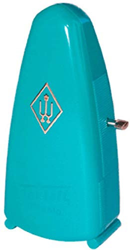 Wittner Metronom Taktell Piccolo Serie 830 - Kunststoffgehäuse - Ohne Glocke - Türkis - Mechanisch zum Aufziehen - Keine Batterien erforderlich - Made in Germany