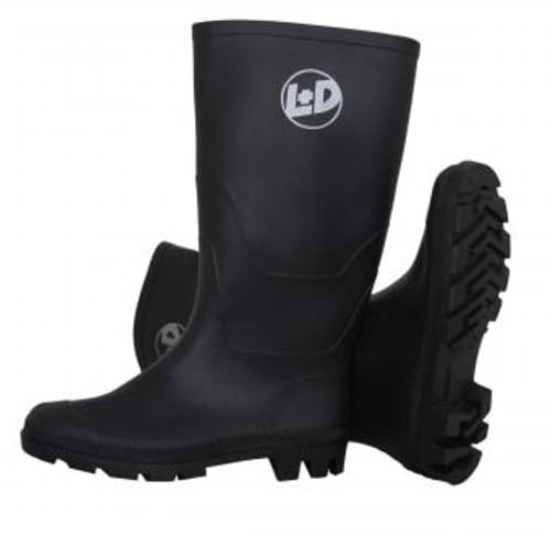 Stivali di gomma Nero stivali in PVC, nero, per il tempo libero e il giardino, taglia 39-47 46