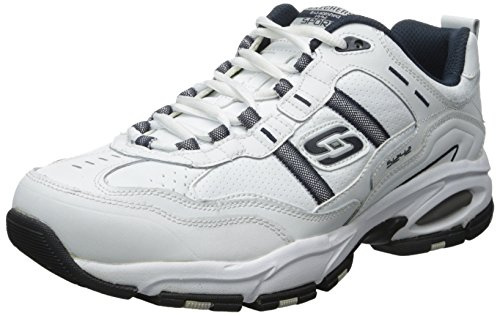 Skechers Men's Vigor 2.0 Serpentine, White/Navy, 8