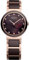 BERING Damen Quarz Uhr | Armbanduhr 29 mm roségoldenes Edelstahlgehäuse und braunes Zifferblatt | Edelstahlband mit Keramikelementen | 5 ATM | 10729-765
