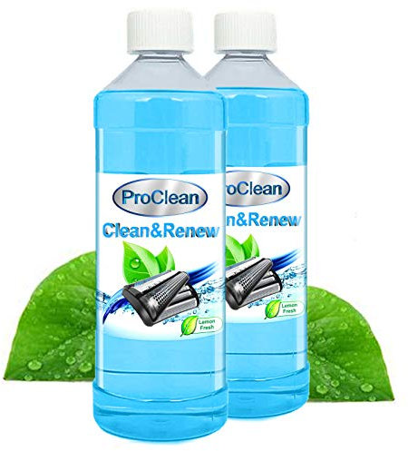 Ideal Pro Clean Scherkopfreiniger 2 x 1000ml Nachfüllflüssigkeit für Reinigungskartuschen. Braun CCR Kartuschen + gängige Kartuschen