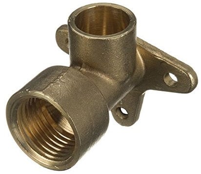 15mm x 1/2 Solder Ring Elbow Wallplate Fitting