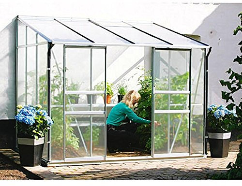 Ida 7800 Alu-Anlehngewächshaus HKP 6 mm Gewächshaus 7,8 m² incl. 2 Dachfenstern