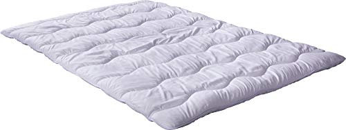 REDBEST Duo-Steppbett, Bettdecke Atlanta weiß Größe 200x200 cm - Feuchtigkeitstransport, Liegekomfort, hygienisch waschbar, Zwei zusammengenähte Decken