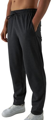 Smith Solo Jogginghose Herren – Jogger Männer Modern | Baumwolle Jungen Slim Fit Freizeithose | | Sporthose – Training – Trainingshose | Anthrazit / Gerade, S