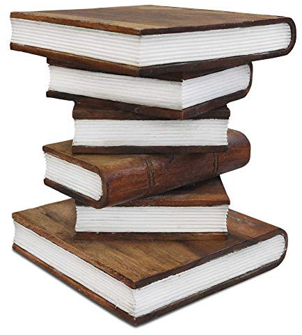 Thaiboo Beistelltisch Blumenständer Säule Hocker Nachttisch Blumensäule Dekoelement Akazienholz gewachst aussergewöhliches Design (13400 - Höhe 40cm)