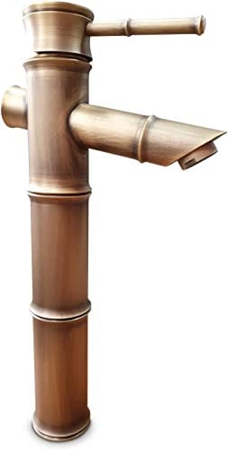 Robinet cascade rétro en bambou IV - Robinet en laiton vintage - Bambou - Aspect | Mitigeur lavabo