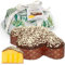 Handgemachte Zitronen-Oster-Taube, 750 g - Pasticceria Fraccaro 1932, Oster-Taube mit Zitronencreme, Überzogen mit dunkler Schokolade und Schokoladenstückchen, Teig mit Sauerteig, Verpackungslinie