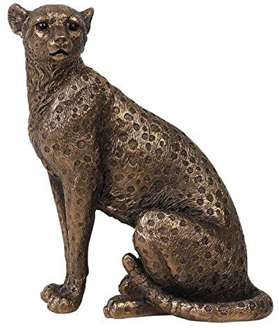 Siunwdiy Black Panther Statue Room Decor, Harz Handwerk Eine Große Katze Statue Leopard Lion Jaguar Ornamente, Nordic Style Vintage Elegante Wohnzimmerdekorationen,Sitting
