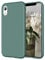 DOMAVER Case for iPhone XR Case Liquid Silicone Shockproof Slim Lightweight Smooth Soft Gel Rubber Microfiber Lining Cushion Texture Cover Protective Phone Cases for iPhone XR - Pine Green