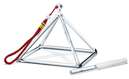 Joysense Crystal Singing Pyramid Clear Quartz 5 inch With Crystal Singing Bowl Striker