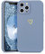 Lafunda Handyhülle Kompatibel mit iPhone 12 Pro Max Hülle Mädchen süß Herz Schutzhülle mit Kameraschutz stoßfest Ultra Dünn Silikon Case Bumper Back Cover für iPhone 12 Pro Max Blau