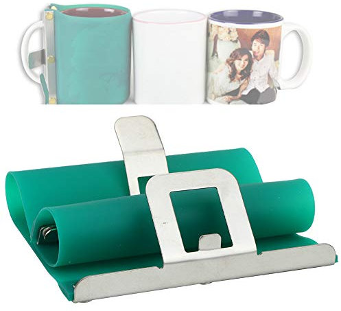Tyenaza Abrazadera de silicona para tazas, abrazadera de impresión térmica para imprimir tazas, máquina de transferencia de calor por sublimación