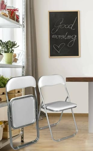 Dmora Klappstuhl Marbella Weiß 2 Stühle Gepolstert