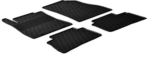 AROBA GL0293 Design Gummi Fußmatten kompatibel mit Nissan Juke BJ. 10.2010-11.2019 erhöhter Rand 4 TLG Farbe Schwarz Gummimatten Automatten passgenau