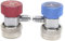 Akozon 2 Stück R134A Schnellwechsler, Car Air Werkzeug Kit,Einstellbare R134A Schnellkupplung Adapter Fittings High Low Klimaanlage Manifold Gauge Schlauch Umbausatz High/Low Side Schnellkupplung