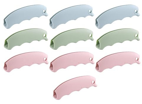 Milisten Hand Bag Hanger Hooks 10pcs Silicone Handle Grocery Bag Holder Shopping Bag Handle Carrier Shopping Bag Holder Basket Handle Grip for Shopping (Random Color) Hand Bag Hanger Hooks