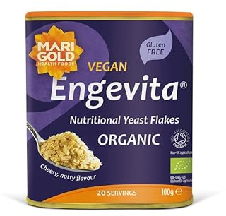 Marigold Organic Engevita Unfortified Nooch Nutritional Yeast Flakes 100g – Vegan & Gluten-Free, High Protein & Fibre, Naturally Cheesy Flavour