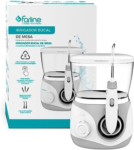 Farline Irrigador Bucal de Mesa para una limpieza profunda de la boca.