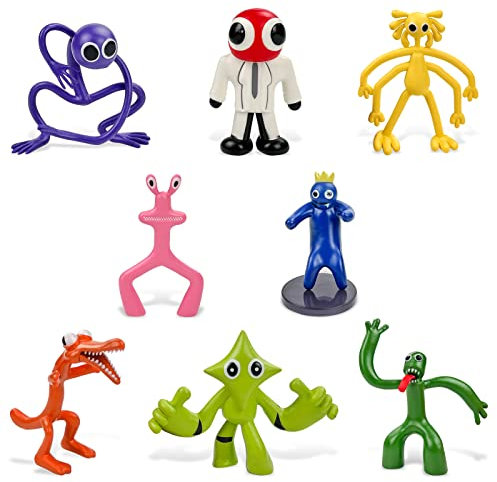 Rainbow Friends Figuras, 8 Piezas, Mini Figures Statue, para Tarta Decoración de Fiesta de Dibujos