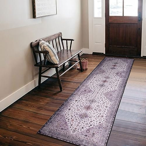 TALETA Flur Teppich Läufer rutschfest waschbar Küchenläufer Teppich, Vintage Teppichläufer lang für Küche, Terrassen, Eingang, Hallway, Groß: 80 x 300 cm