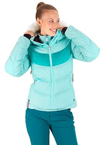 Rossignol W Signature Down Jacket Grün - Daunen Wasserdichte atmungsaktive Damen Daunenskijacke, Größe L - Farbe Aqua