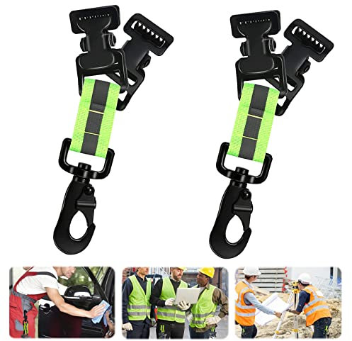 Funmo 2 Stk Handschuh Clip Halter,Handschuhhalter,Handschuhklammer Feuerwehr Rutschfester mit Reflexstreifen Handschuh Halterung Clip für Aufhängen von Handschuhen Handtüchern Schutzhelme Masken