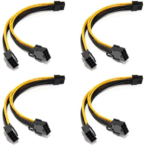 Spactz 4 x 18 AWG 8 Pin A Dual 8 Pin (6 + 2) GPU Netzteil für K80 M40 M60 P40 P100, 20 cm