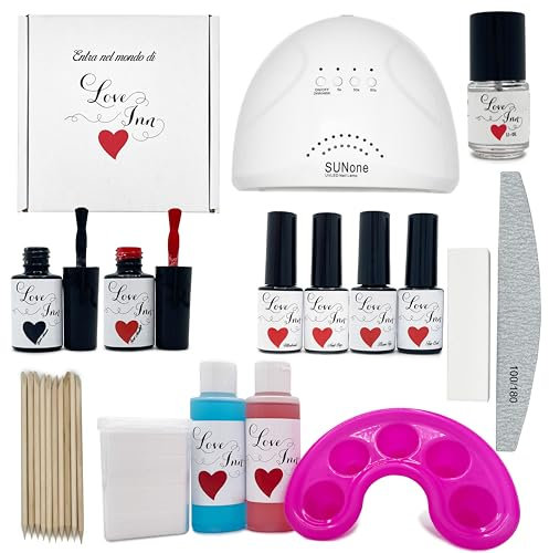 Kit Unghie Semipermanente Completo - Fornetto Unghie Semipermanente, Set Regalo Donna, Kit Smalto Semipermanente Unghie, Smalti Semipermanenti Per Unghie, Base e Top Coat Semipermanente