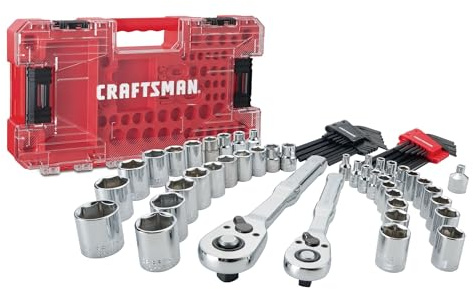 CRAFTSMAN Versastack Mechanics Tool Set, 1/4 and 3/8 Inch Drive, 71 Piece (CMMT45171)