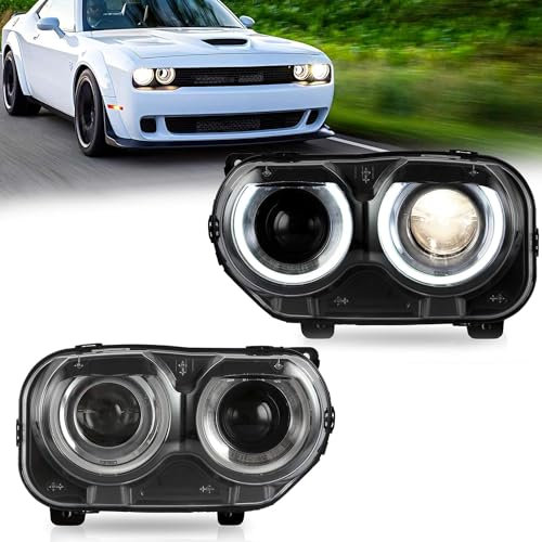 VLAND Scheinwerfer für Dodge Challenger 2008-2014 Set Frontscheinwerfer, Plug and Play