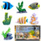 KyeeaDIY 7 Stück Aquarium Dekoration Thematische Ornamente Künstliche Fische Schwimmende Fischtank Dekorationen Harz Wasserpflanzen für Cichlid Goldfisch Aquarium Zubehör (7 Stück)
