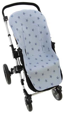 Funda de Verano para Silla Paseo Universal Rosy Fuentes- Colchoneta para Carrito Bebé- Transpirable-Compatible con Bugaboo, Jane, Concord, Baby Jogger, Bebecar…-Azul Celeste