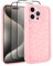 UZEUZA Compatible with iPhone 15 Pro Case, Cheetah Print Shockproof Soft TPU Protective Case for Women Girls, Slim Anti Scratch Leopard Case for iPhone 15 Pro 6.1 Inch,Pink