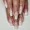 MrCuvaryas Press on Nails Künstliche Nägel kurz, Weißes French-Nail-Design mit Farbverlauf, Fingernägel zum Aufkleben Acryl Full Cover für Frauen und Mädchen Nail Art (Nude French, 12 Größen)