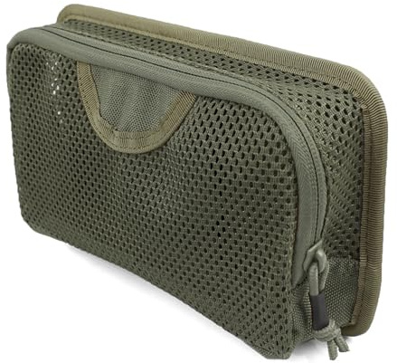 LIVANS Taktische Netztasche mit Reißverschluss, modularer Einsatz-Panel-Organizer, EDC-Aufbewahrungstasche mit Klettverschlüssen für Rucksacktaschen-Zubehör