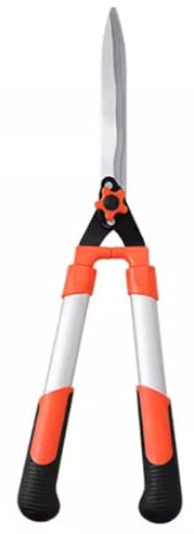 Gartenheckenschere, Hochleistungs-Heckenschere, Baumschere, manuelle Heckenschere mit scharfen, gewellten Klingen zum Schneiden von Rabatten, Buchsbaum und Sträuchern (Teleskopgröße 79-113cm)(64cm)